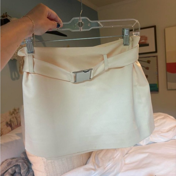 Reformation Cream A-Line Mini Skirt - Picture 3 of 6